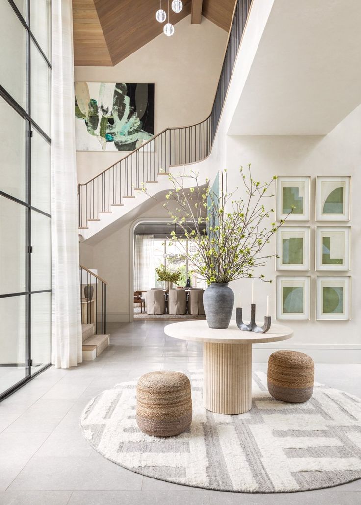 New construction grand staircase entry